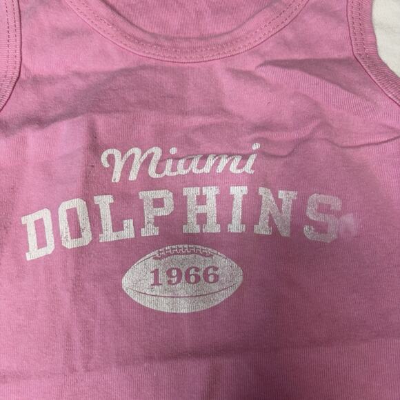 Vintage 90’s NFL For Her Womens Miami Dolphins Pink Tank Top XL Florida Fits M/L - Picture 1 of 6